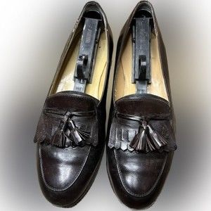 Vintage Salvatore Ferragamo Men’s Shoes Leather Loafer Brown w/ Tassle Size 8.5